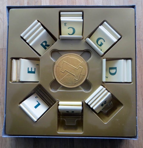 Chocolate Scrabble, inside the box